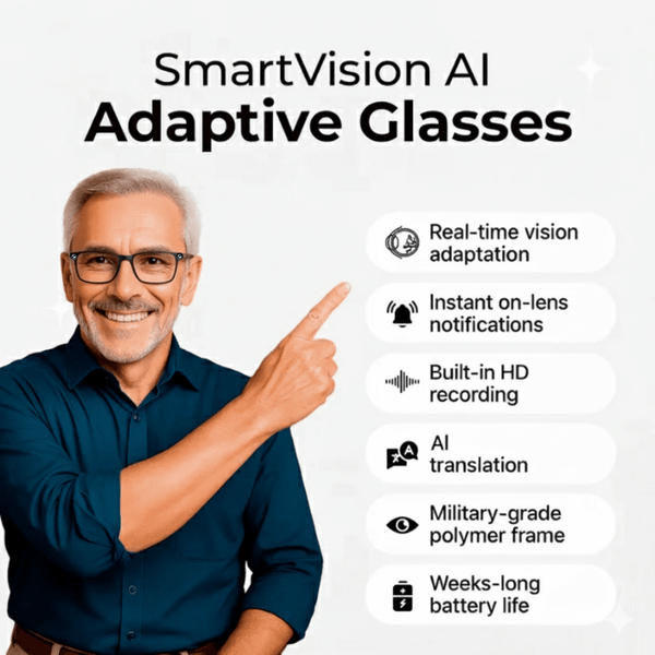 SmartVision™ PRO X – AI-Powered Adaptive Glasses